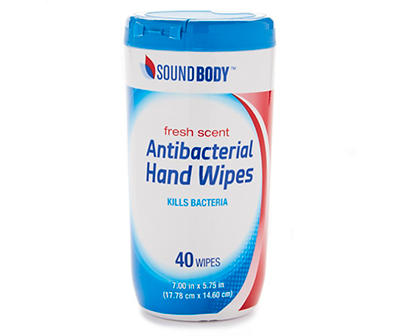 Fresh Scented Antibacterial Hand Wipes, 40-Count