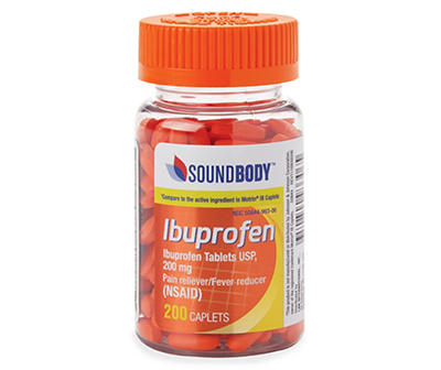 Ibuprofen (NSAID) 200mg Caplets, 200-Count
