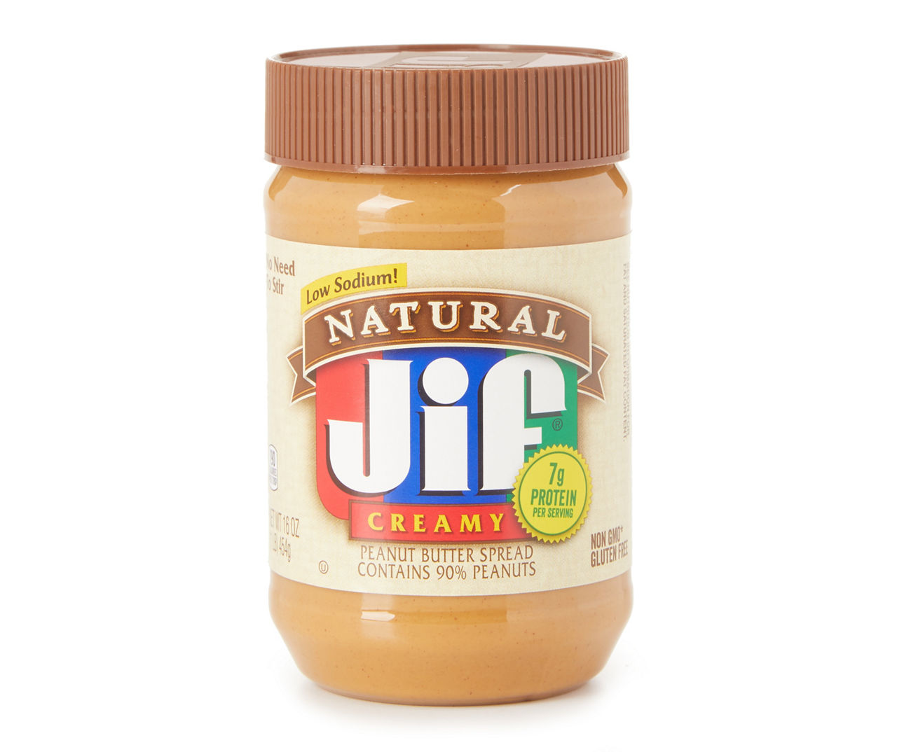 Jif Natural Peanut Butter Spread, Creamy - 16 oz