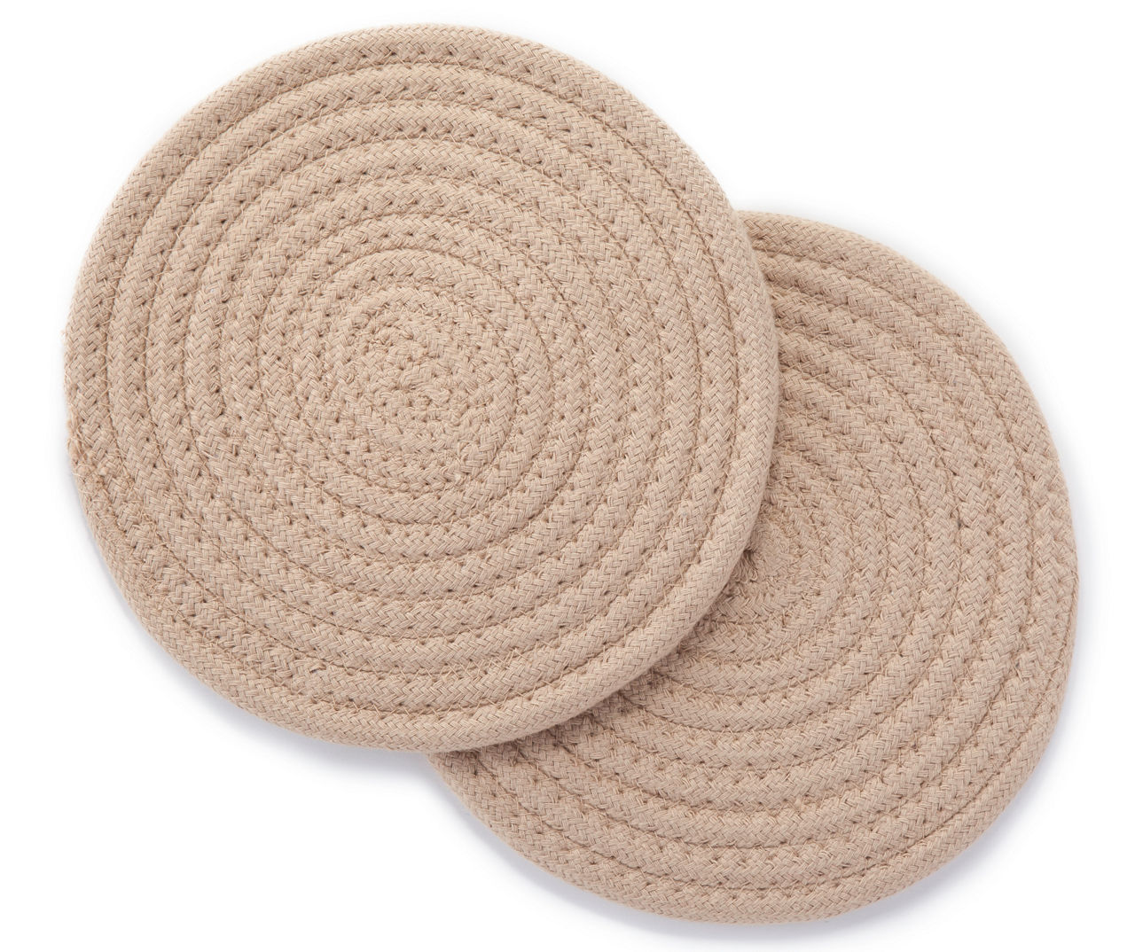 9" Round Tan Trivets, 2-Pack