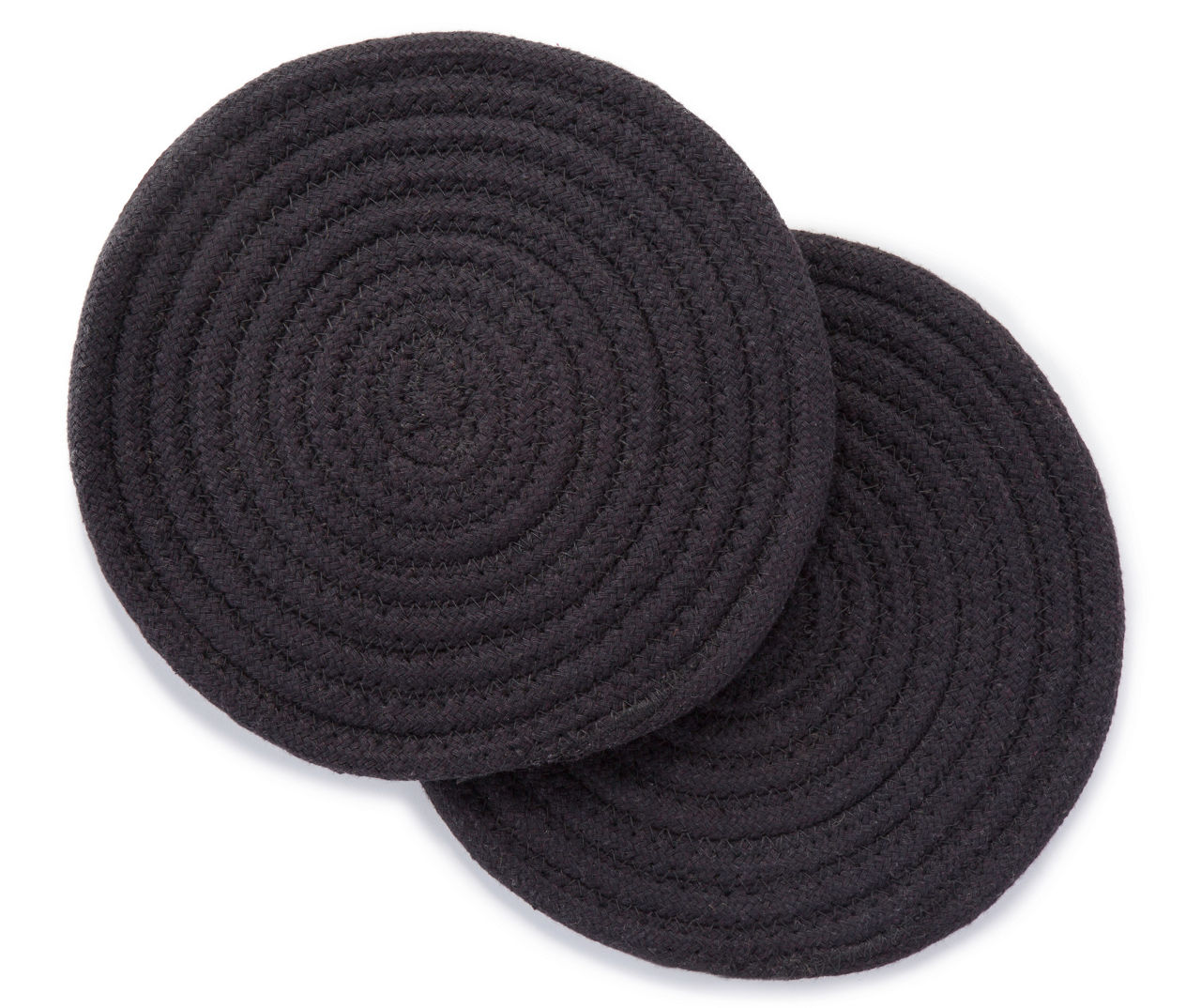 9" Round Black Trivets, 2-Pack