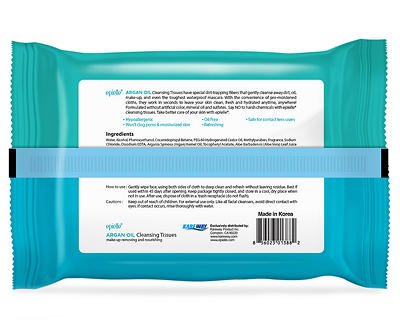 Argan Oil Cleansing Tissues, 30-Count