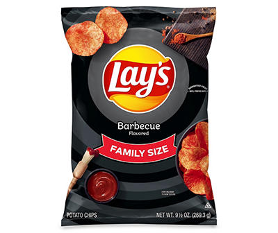 Lay's Family Size Barbecue Potato Chips 9.50 Ounce Plastic Bag