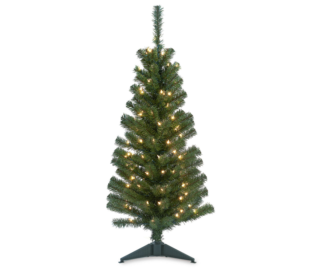 4' Yuletide Green Pre-Lit Artificial Christmas Tree with Clear Lights