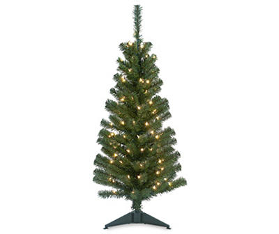 4' Yuletide Green Pre-Lit Artificial Christmas Tree