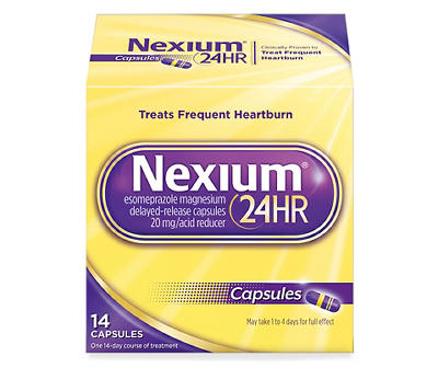 Nexium 24HR Acid Reducer Heartburn Relief Capsules with Esomeprazole Magnesium - 14 Count