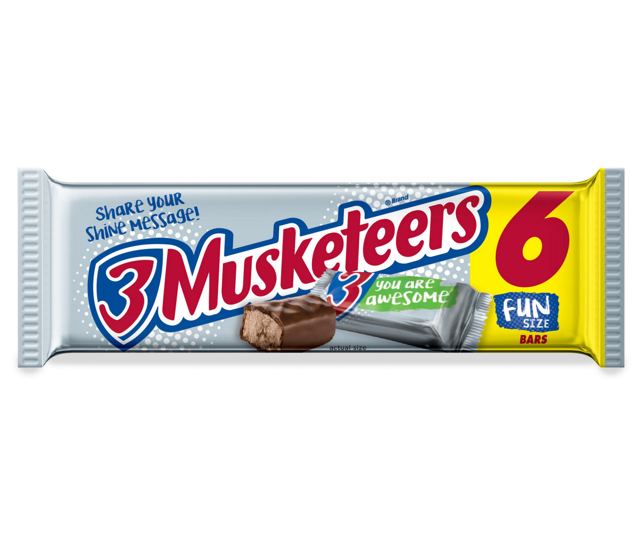 Save on 3 Musketeers Chocolate Candy Bars Fun Size - 6 ct Order Online  Delivery