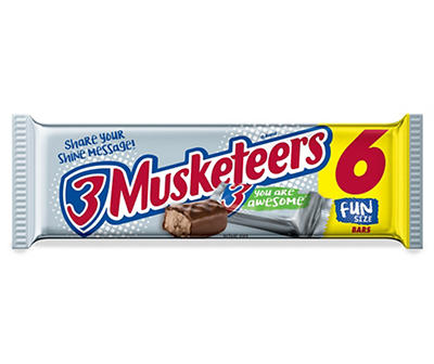 3 MUSKETEERS Chocolate Candy Fun Size Bars, 2.93 oz. (Pack of 6)