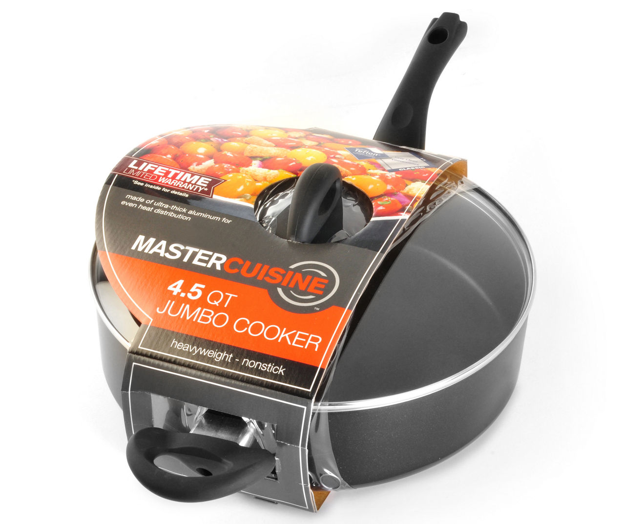 Master Cuisine 4.5 Quart Black Chicken Fryer Pan with Handle