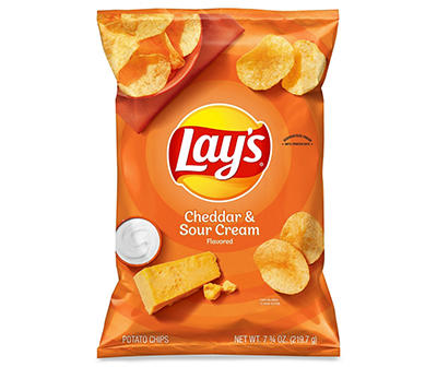 Lay's Potato Chips Cheddar and Sour Cream Flavored 7.75 Oz