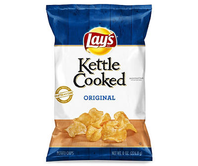 Lay's Kettle Cooked Potato Chips Original 8 Oz