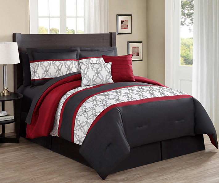 Aprima Chase 10-Piece Embroidered Comforter Sets