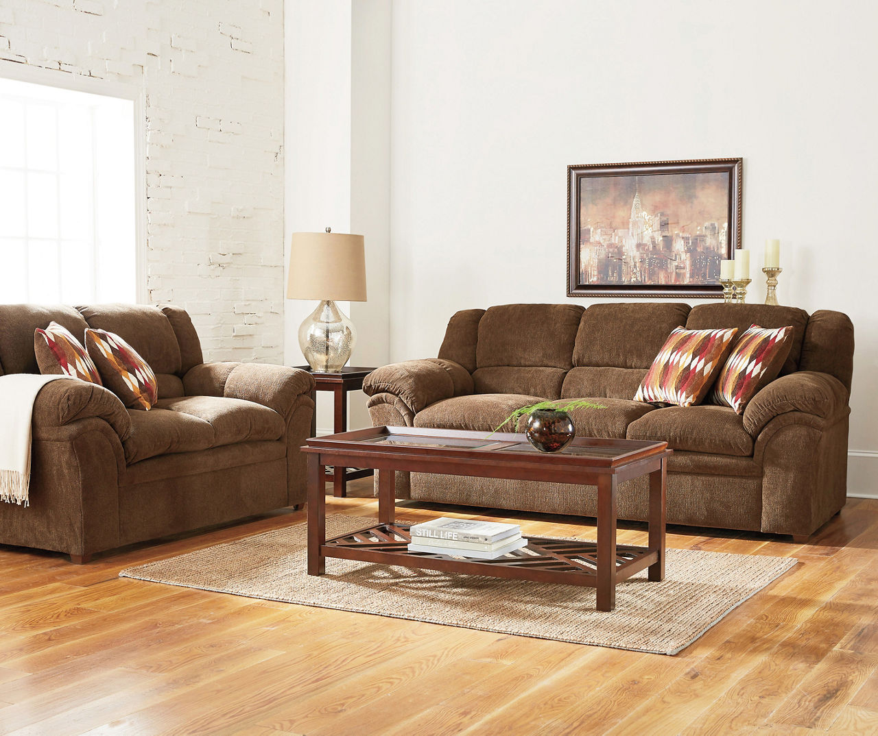 Simmons Verona Chocolate Chenille Sofa