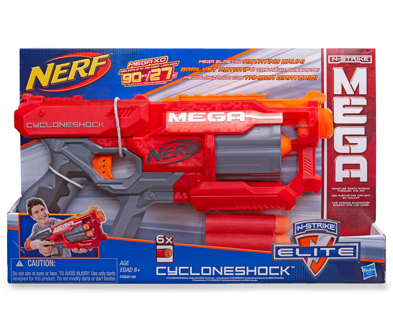 Nerf Mega Twinshock + 10 Dardos Hasbro Orig Alcance 26 Mts