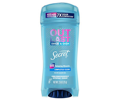 Secret Outlast Clear Gel Antiperspirant Deodorant for Women, Completely Clean, 2.6 oz