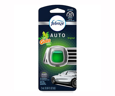 Febreze Car Odor-Eliminating Air Freshener Vent Clip with Gain Scent, Original, 1 count