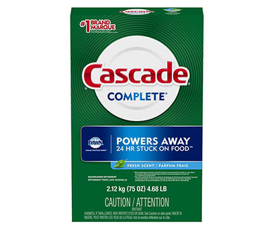 Cascade Powder Dishwasher Detergent, Fresh Scent,  75 ounces