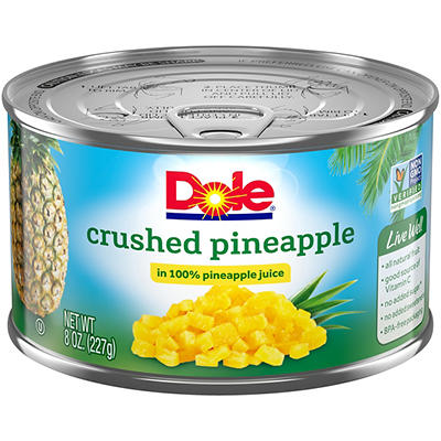Dole Crushed Pineapple in 100% Pineapple Juice 8 oz