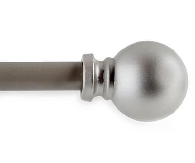 Silver Holgate Ball Curtain Rod, (48" - 86")