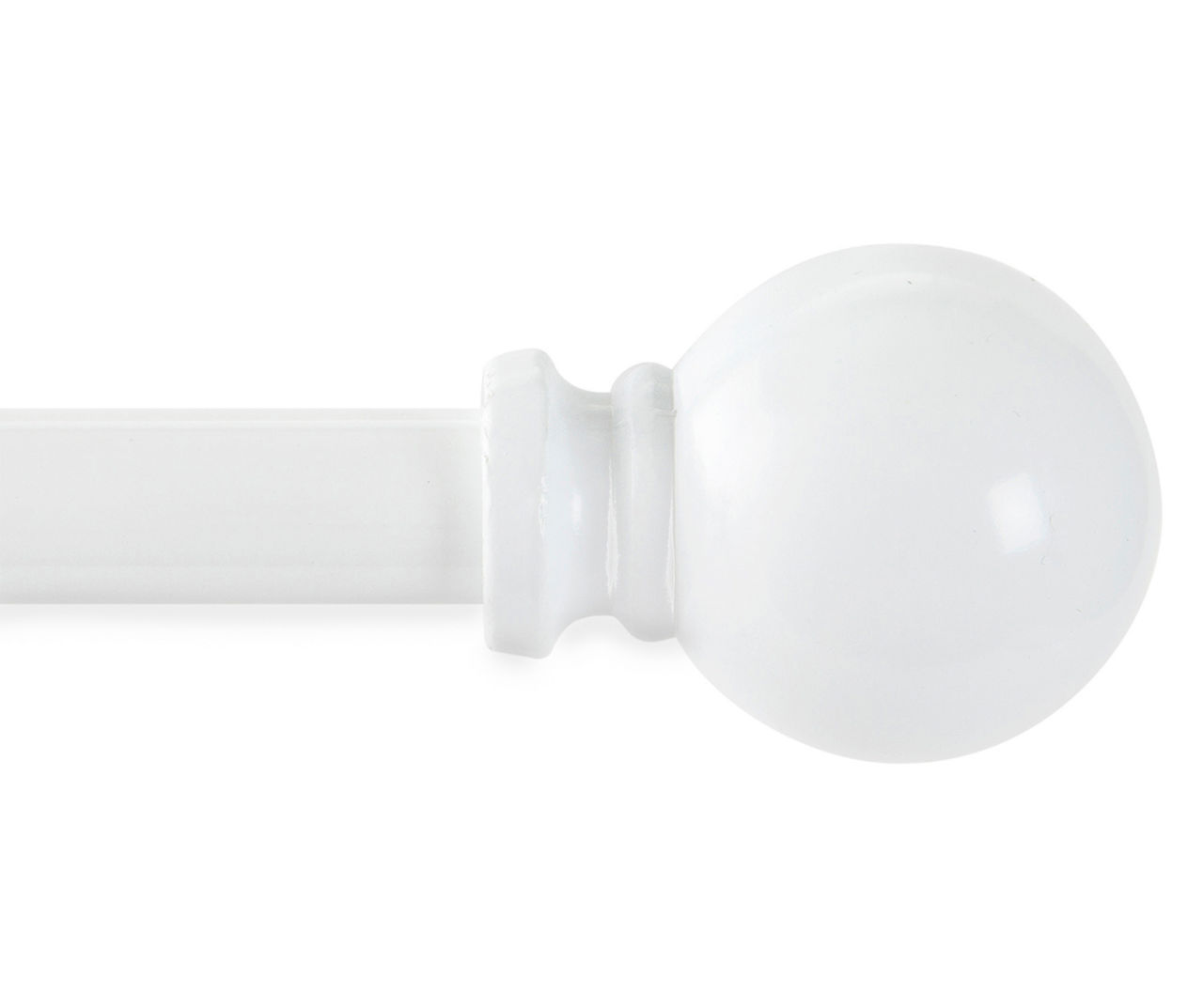 White Holgate Ball Curtain Rod, (48