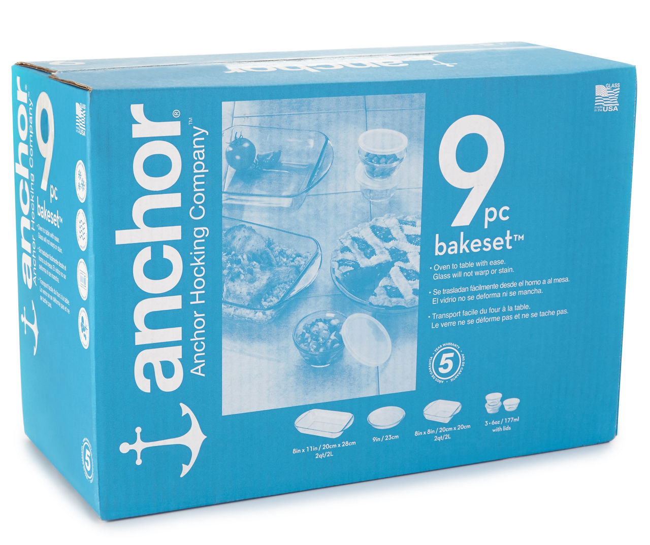 Anchor Hocking 9Piece Bakeware Set Big Lots