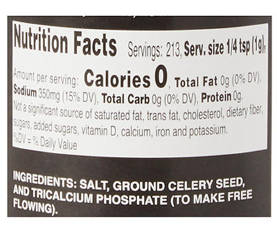 Ground Celery Salt, 7.5 Oz.