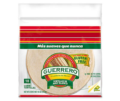 Guerrero White Corn Tortillas 18 ct Bag