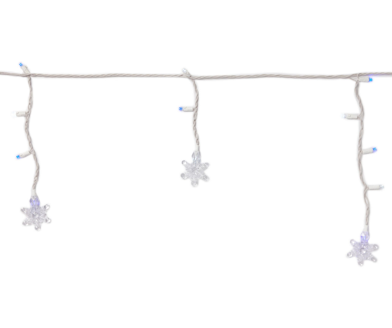 Arctic Enchantment Light Blue & White Embroidered Snowflake Square