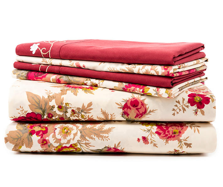 Living Colors Red Cabbage Flower 6-Piece Sheet Sets