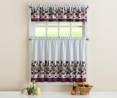 Wine Tasting Kitchen Tier Curtain Set