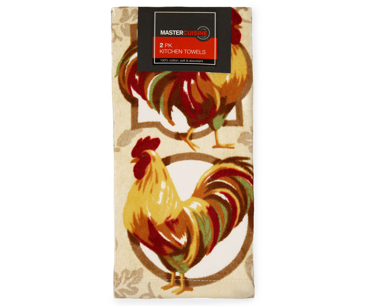 Master Cuisine Rooster Kitchen Towels, 2-Pack
