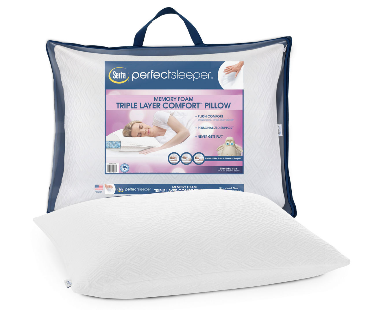 Serta 3 layer 2025 comfort pillow reviews