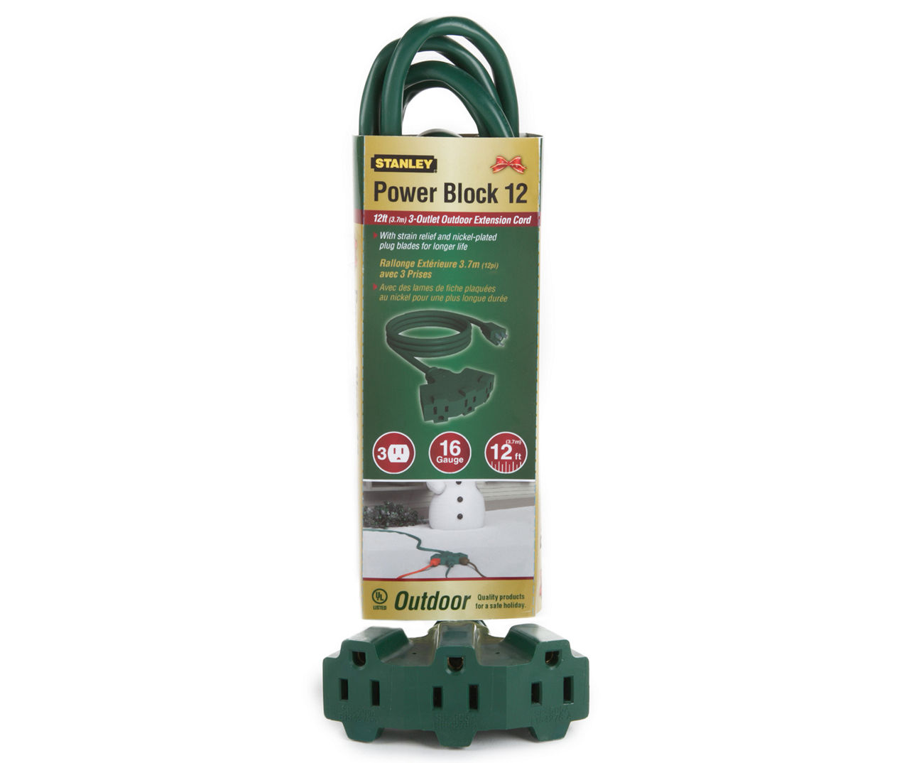 Stanley Power Block 3Outlet Outdoor Extension Cord Big Lots