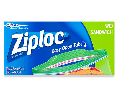 ZIPLOC SANDWICH BAG 90 CT