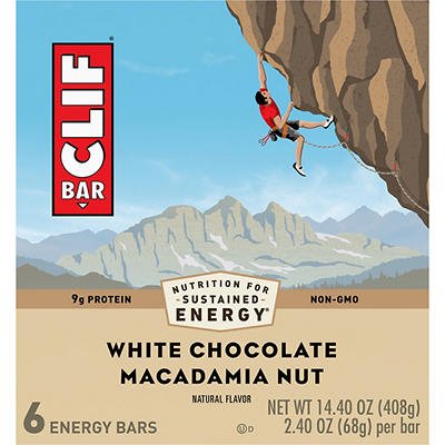 Clif Bar White Chocolate Macadamia Nut Energy Bars 6 - 2.40 oz Bars