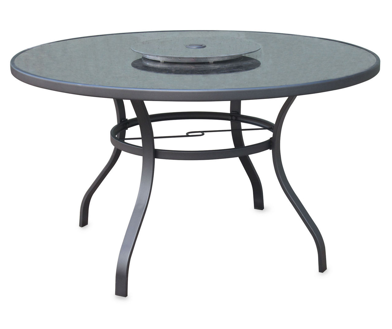 50 Tahoe Glass Top Patio Table with Lazy Susan