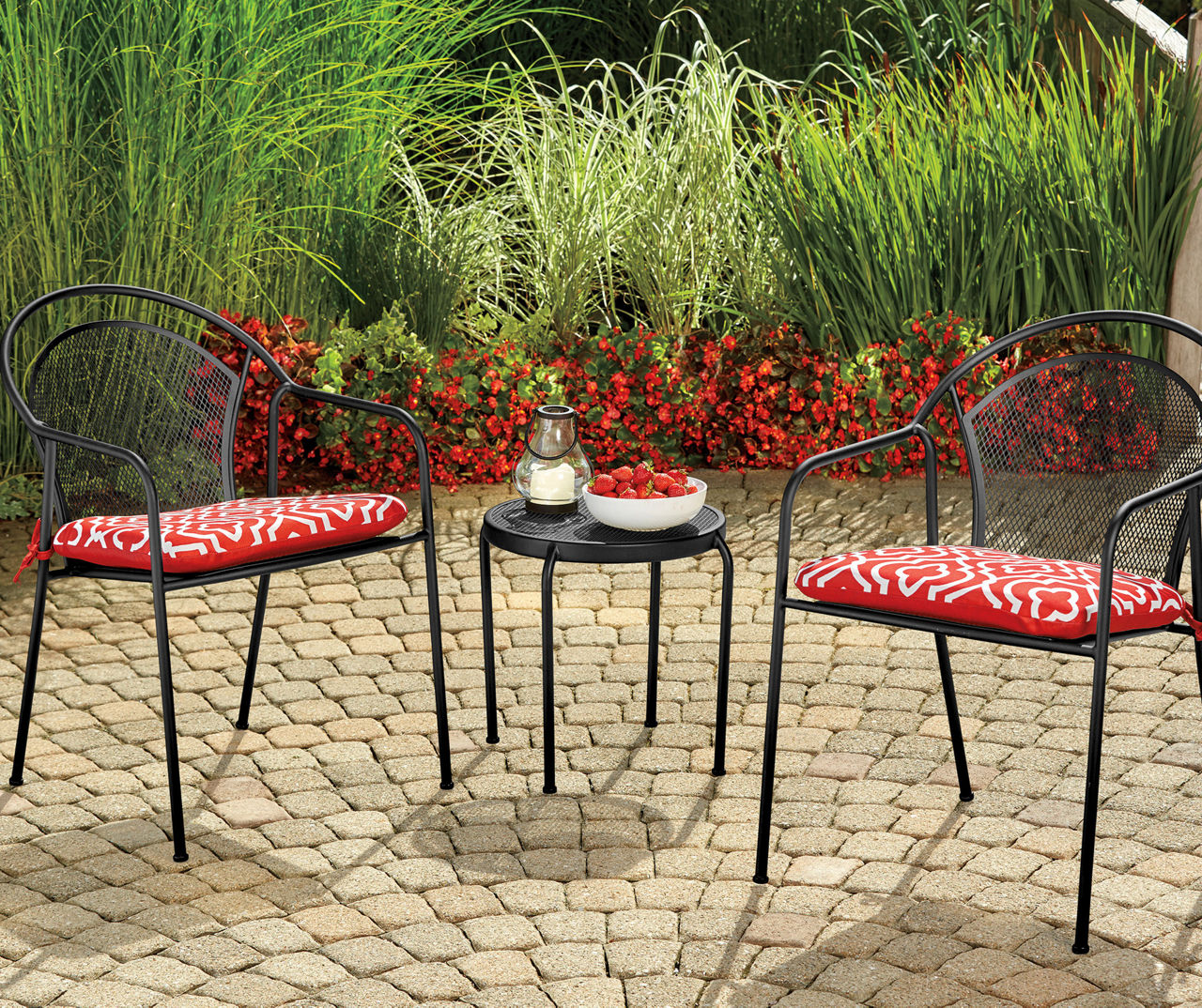 Metal mesh stackable online patio chairs