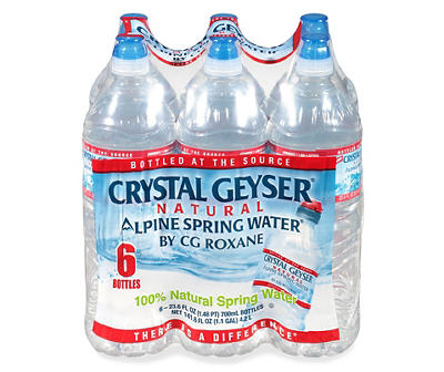 Crystal Geyser Natural Alpine Spring Water 6-23.7 fl oz Bottles