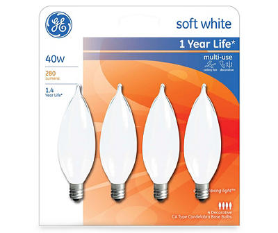 40-Watt Frost Soft White Decorative Bulbs, 4-Pack
