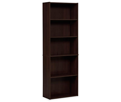 Dark Russet 5-Shelf Bookcase