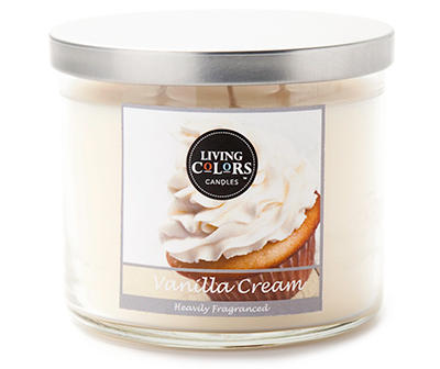 Vanilla Cream 3-Wick Candle, 14 Oz.