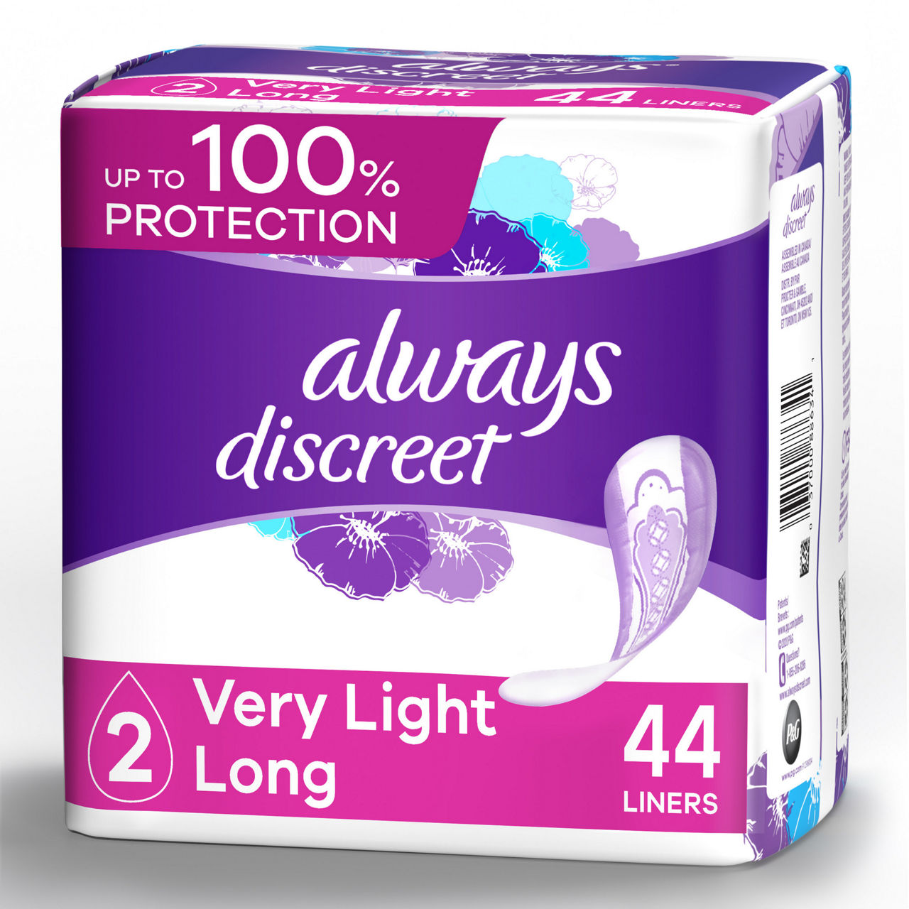 Poise Daily Incontinence Panty Liners, 2 Drop Very Light