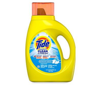 Tide Simply Clean & Fresh Liquid Laundry Detergent, Refreshing Breeze, 38 Loads 60 fl oz