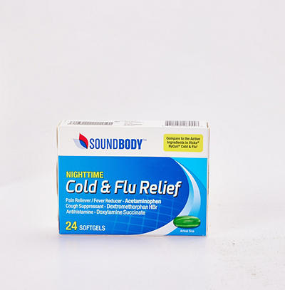 Nighttime Cold & Flu Relief Softgels, 24-Count