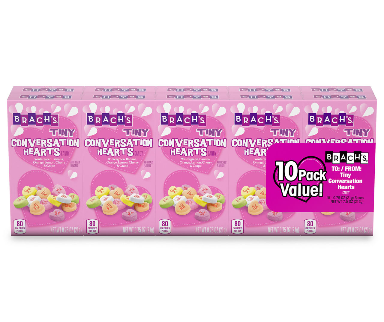 Brach's BRACH'S Tiny Conversation Hearts Valentine Candy 10-0.75 oz. Boxes