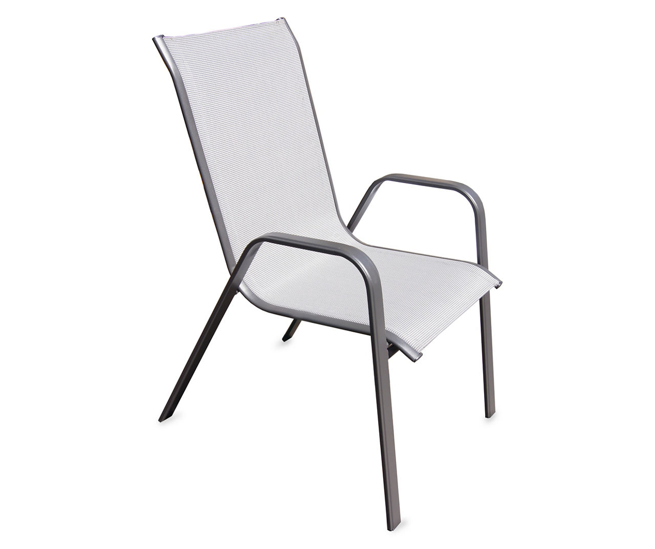 Wilson & Fisher Sanibel Gray Sling Stacking Chair | Big Lots