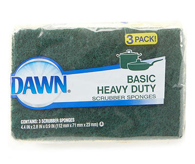Heavy Duty Scrubber Sponges, 3-Pack