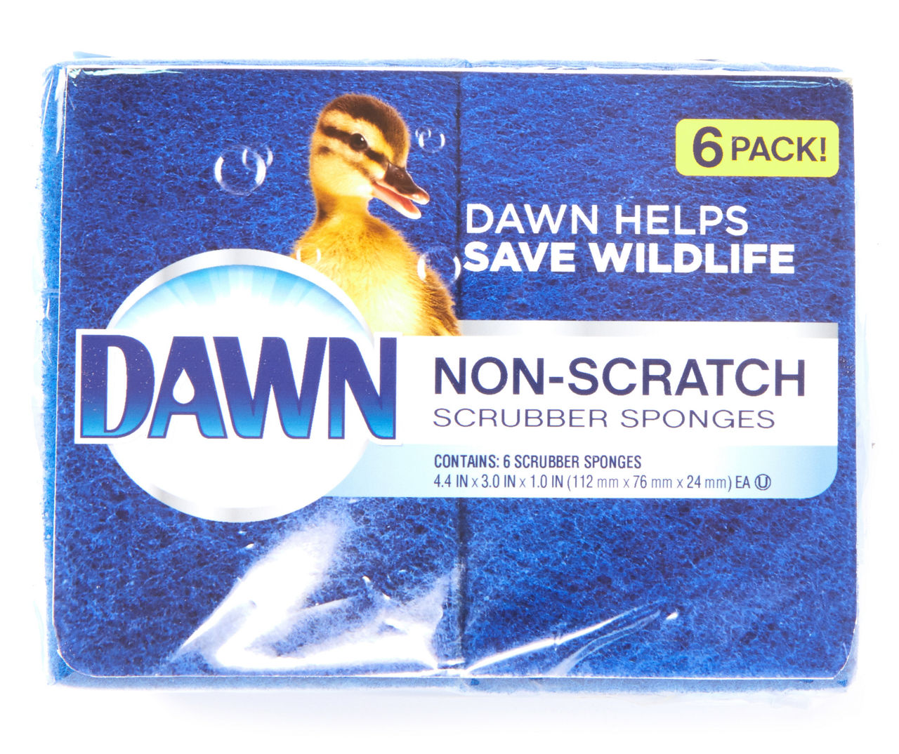 Dawn Non-Scratch Scrubber Sponges, 6 Pack