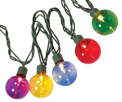 Multi-Color Globe Light Set with Green Wire, 50-Lights