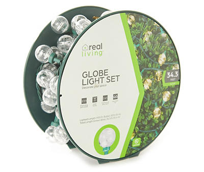 Clear Globe Light Wheel Set with Green Wire, 100-Lights